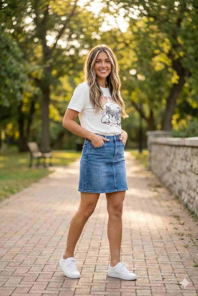 [DNM-SKR-BLU-26] Denim Mini Skirt (26)